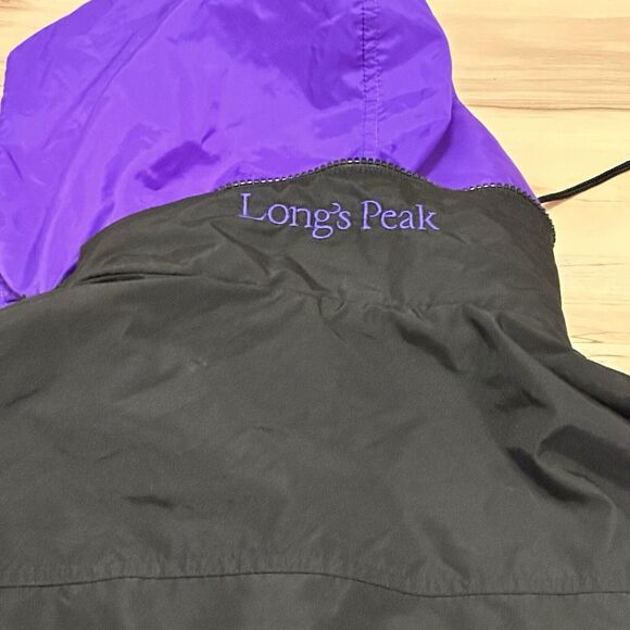 Columbia Long’s Peak Men Large Jacket 100% Nylon Full Zip Black Purple VTG - Picture 7 of 12